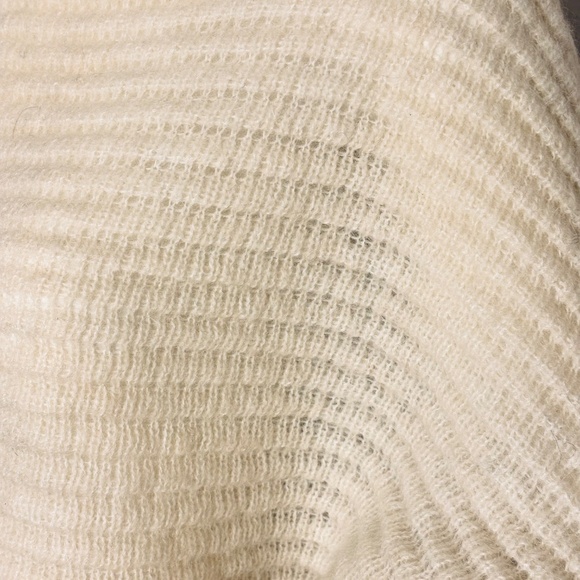 Maje Cream Oversized Wool Blend Knit Sweater - Picture 2 of 7